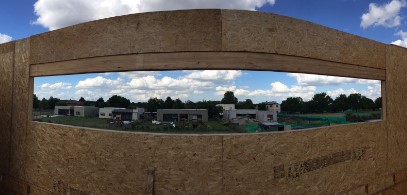 pared de paneles sip con ventana